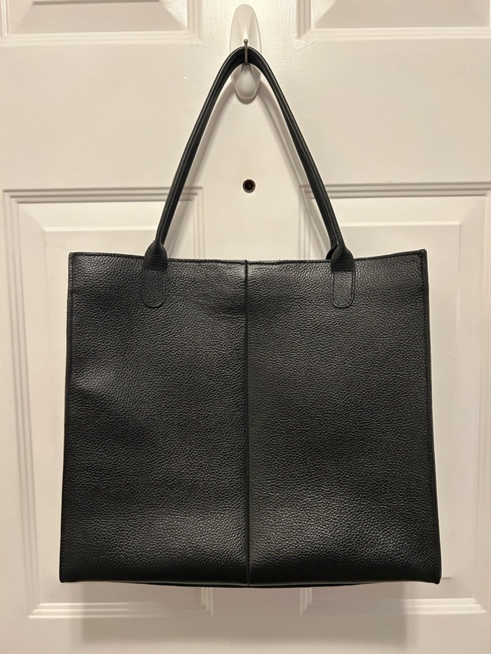 Lulus Big Black Genuine Leather Bag